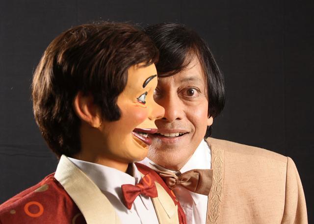 Ramdas Padhye with his puppet Ardhvatrao (Photo courtesy: Ramdas Padhye ) Ramdas Padhye with his puppet Ardhvatrao (Photo courtesy: Ramdas Padhye )