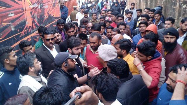 Sanjay Leela Bhansali was shooting at Jaigarh Palace when protesters entered the sets of Padmavati. Sanjay Leela Bhansali was shooting at Jaigarh Palace when protesters entered the sets of Padmavati.