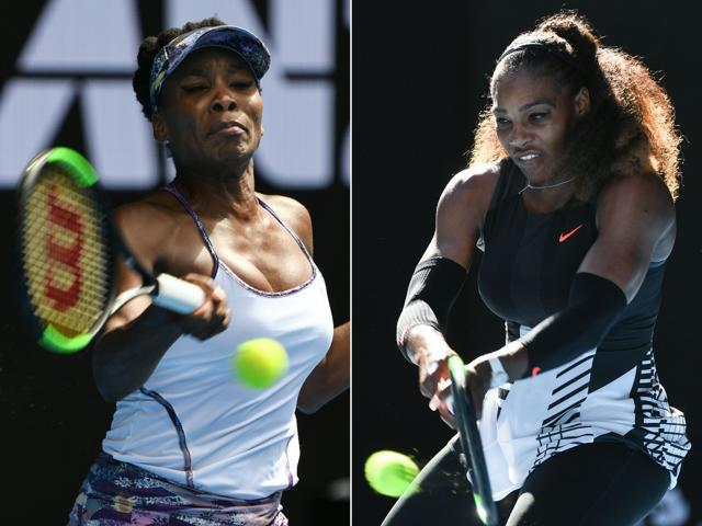 This combination of pictures shows Venus Williams (left) hitting a return against Coco Vandeweghe of the US during their women's singles semi-final match and Serena Williams (R) hitting a return against Croatia's Mirjana Lucic-Baroni during their women's singles semi-final match on January 26, 2017. Serena and Venus will contest the Australian Open women's singles final on Saturday. Get live tennis score and live updates here. (AFP) This combination of pictures shows Venus Williams (left) hitting a return against Coco Vandeweghe of the US during their women's singles semi-final match and Serena Williams (R) hitting a return against Croatia's Mirjana Lucic-Baroni during their women's singles semi-final match on January 26, 2017. Serena and Venus will contest the Australian Open women's singles final on Saturday. Get live tennis score and live updates here. (AFP)