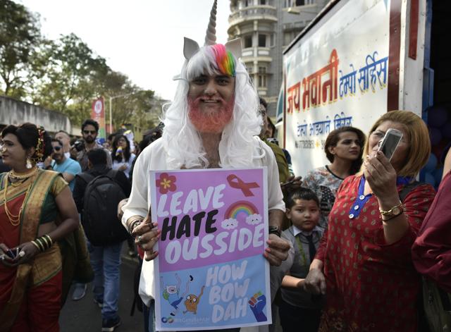 Dr Ambegaokar at the Mumbai Pride March (Arijit Sen/HT PHOTO) Dr Ambegaokar at the Mumbai Pride March (Arijit Sen/HT PHOTO)