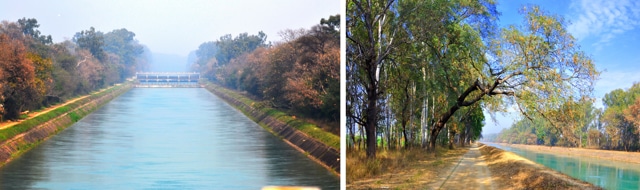 The canals on the roads from Morinda to Chamkaur Saheb and (right) from Morinda to Khamano. (DARSHAN SIDHU PHOTOGRAPHY) The canals on the roads from Morinda to Chamkaur Saheb and (right) from Morinda to Khamano. (DARSHAN SIDHU PHOTOGRAPHY)