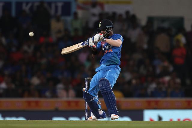 KL Rahul of India during the 2nd T20I between India and England held at the Vidarbha Cricket Association Stadium on the 29th January 2017. Photo by: Ron Gaunt / BCCI/ SPORTZPICS