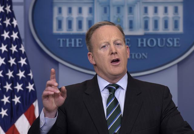 White House press secretary Sean Spicer speaks during a daily briefing at the White House in Washington. (AP photo) White House press secretary Sean Spicer speaks during a daily briefing at the White House in Washington. (AP photo)