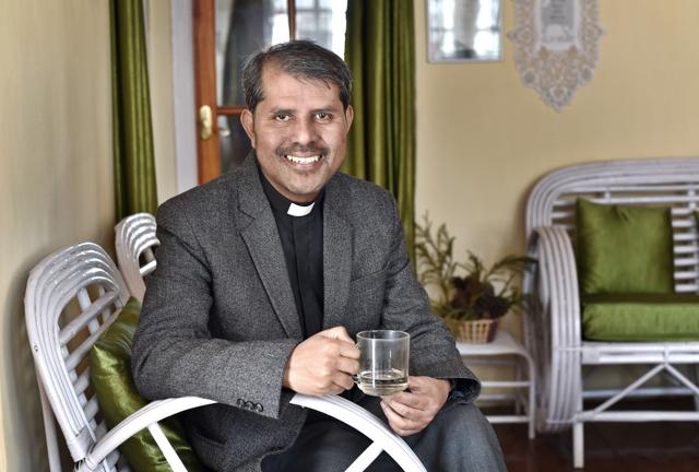 Pastor Kyrsoibor Pyrtuh in Shillong, Meghalaya. “The Sangh Parivar is trying to penetrate into organisations like the Seng Khasi,” he says. (Ajay Aggarwal/HT Photo) Pastor Kyrsoibor Pyrtuh in Shillong, Meghalaya. “The Sangh Parivar is trying to penetrate into organisations like the Seng Khasi,” he says. (Ajay Aggarwal/HT Photo)