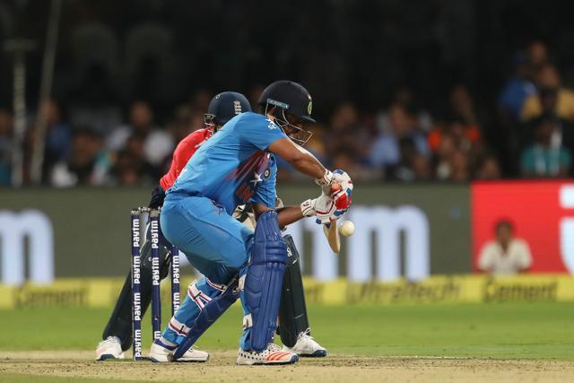 Suresh Raina neared a fifty as India continued to bat aggressively. (BCCI)
