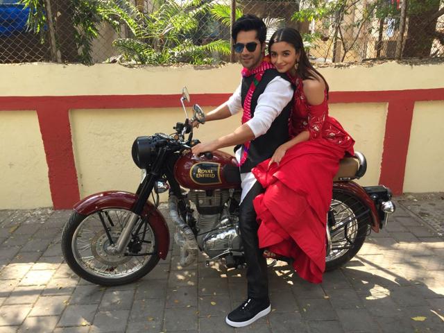 Alia and Varun all set for the trailer launch in Mumbai. (Twitter) Alia and Varun all set for the trailer launch in Mumbai. (Twitter)