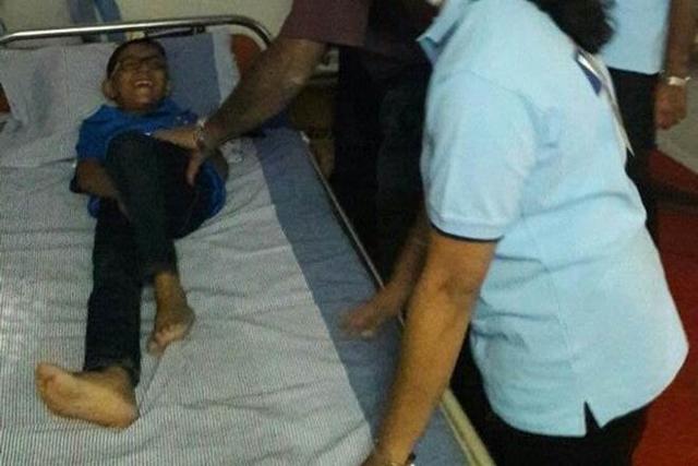 Satish, a six-year-old boy who was watching from the stands, suffered an injury when he was hit by a six from Suresh Raina. (ANI)