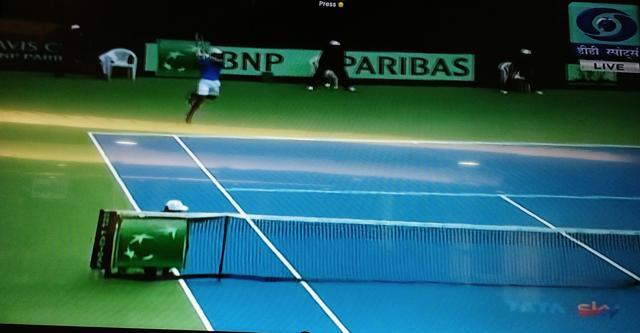 Often during Friday’s Davis Cup matches, there were no running scores for prolonged periods. (HT Photo) Often during Friday’s Davis Cup matches, there were no running scores for prolonged periods. (HT Photo)
