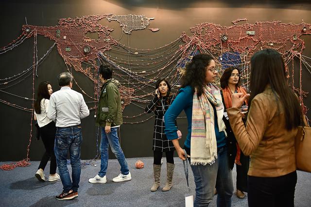 India Art Fair commenced at NSIC Ground in New Delhi. (Saumya Khandelwal/HT PHOTO)