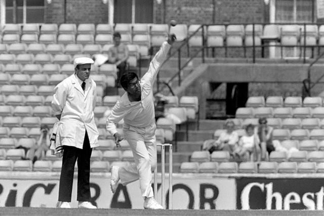 India's Dilip Doshi in action against Australia in 1979. (PA Images via Getty Images) India's Dilip Doshi in action against Australia in 1979. (PA Images via Getty Images)