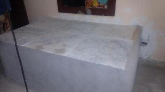The platform built by the accused to hide Akanksha Sharma’s body. (HT Photo) The platform built by the accused to hide Akanksha Sharma’s body. (HT Photo)