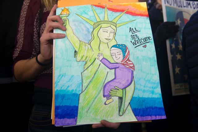 Thousands of people gather at Civic Center Park in Denver, Colorado for the Protect Our Muslim Neighbors Rally on Saturday. (AFP) Thousands of people gather at Civic Center Park in Denver, Colorado for the Protect Our Muslim Neighbors Rally on Saturday. (AFP)