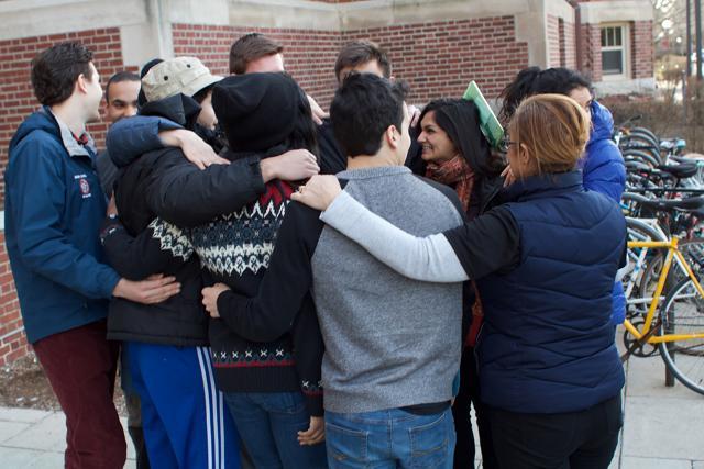 Friends of one of the two MIT undergraduates initially denied re-entry to the United States offered a warm welcome on Friday. (MIT photo) Friends of one of the two MIT undergraduates initially denied re-entry to the United States offered a warm welcome on Friday. (MIT photo)