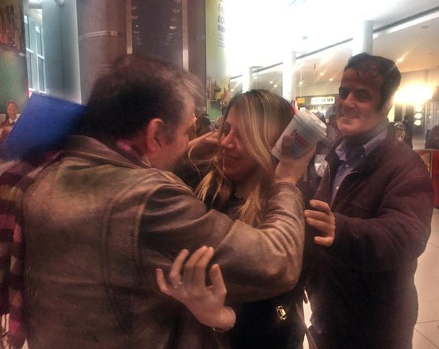 Fariba Tajrostami of Iran is embraced by her brothers at John F Kennedy International Airport after arriving on her flight from Istanbul. . (AP photo) Fariba Tajrostami of Iran is embraced by her brothers at John F Kennedy International Airport after arriving on her flight from Istanbul. . (AP photo)