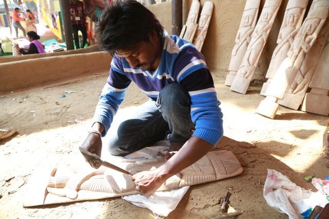 Jeetu Bhatt, an artisan from Chandigarh. (Amal KS/HT Photo)