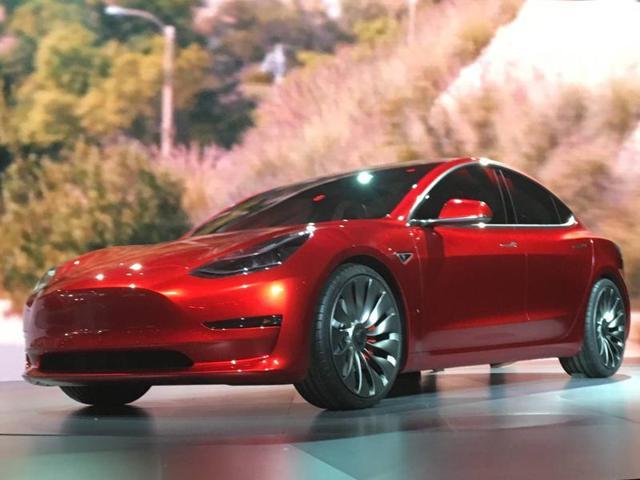 Tesla’s Model 3 sedan. (AP) Tesla’s Model 3 sedan. (AP)