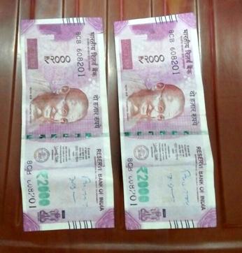 Fake notes found on February 4 from a panchayat samiti official who was arrested in Malda. (HT File) Fake notes found on February 4 from a panchayat samiti official who was arrested in Malda. (HT File)