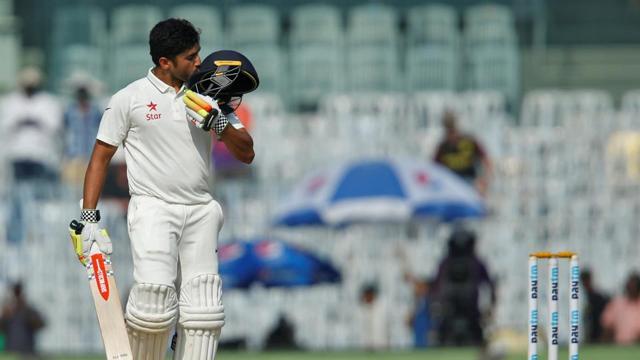 Karun Nair became the second Indian batsman after Virender Sehwag to score a triple century in a Test. (REUTERS) Karun Nair became the second Indian batsman after Virender Sehwag to score a triple century in a Test. (REUTERS)