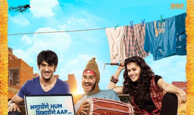 Taapsee Pannu and Amit Sadh on the poster of RunningShaadi.com. Taapsee Pannu and Amit Sadh on the poster of RunningShaadi.com.