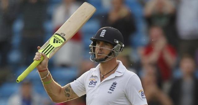 Kevin Pieterson of England celebrates his century against South Africa. (AFP) Kevin Pieterson of England celebrates his century against South Africa. (AFP)
