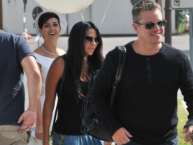 Matt Damon at George and Amal’s wedding. (AP) Matt Damon at George and Amal’s wedding. (AP)