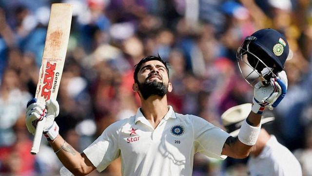 Virat Kohli scored 235, his career-best that also bettered a few other records, putting on a show for the packed Wankhede crowd during the fourth Test against England. (PTI)