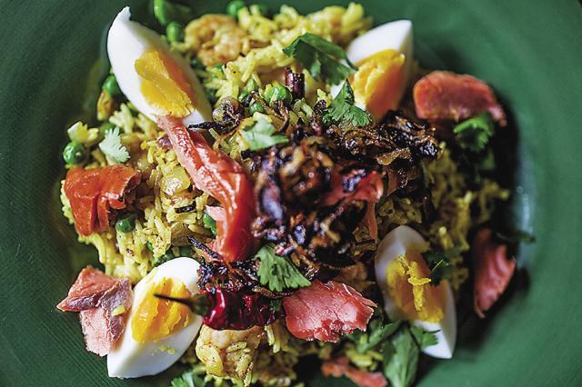 Kedgeree, the breakfast staple of English country houses, is a version of the khichri that Brits encountered at the Mughal court (Getty Images) Kedgeree, the breakfast staple of English country houses, is a version of the khichri that Brits encountered at the Mughal court (Getty Images)