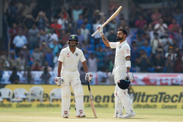 Virat Kohli notched up his fourth double ton in Tests. Incredibly, it has been achieved in four consecutive Tests. (BCCI)
