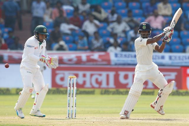 Wriddhiman Saha came closer to his century as India went past 650 against Bangladesh in Hyderabad. (BCCI)
