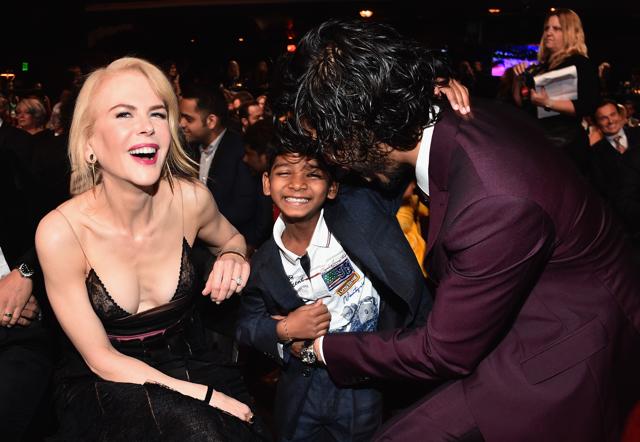Nicole Kidman, Sunny Pawar and Dev Patel attend the 6th Annual AACTA International Awards. (AFP)
