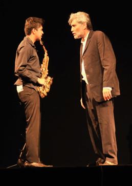Denzil Smith (right) with Rhys D’Souza in Bombay Jazz
