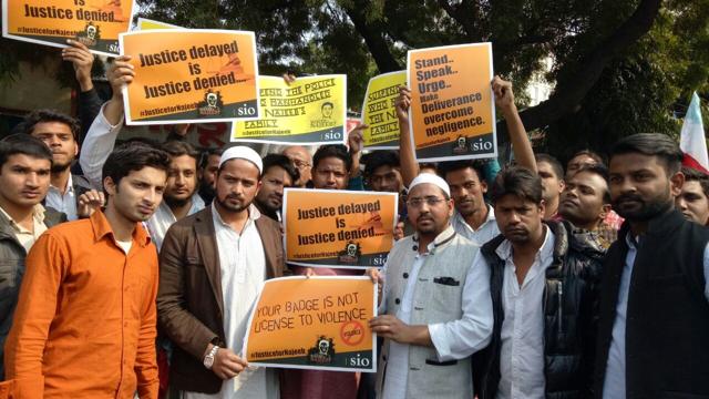 The students alleged that Delhi Police did not take adequate steps to trace Ahmed, who went missing from his hostel on October 15 last year. (HT Photo) The students alleged that Delhi Police did not take adequate steps to trace Ahmed, who went missing from his hostel on October 15 last year. (HT Photo)