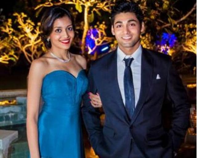 Actor Ruslaan Mumtaz with wife Nirali Mehta.