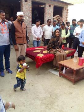 Congress candidate Rani Amita Singh during campaigning in Amethi constituency. (HT Photo) Congress candidate Rani Amita Singh during campaigning in Amethi constituency. (HT Photo)