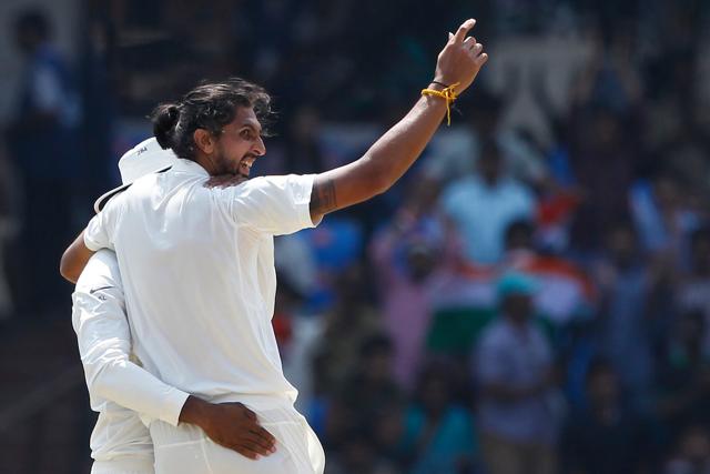 Ishant Sharma got the wicket of Mahmudullah as India closed in on victory. (BCCI)
