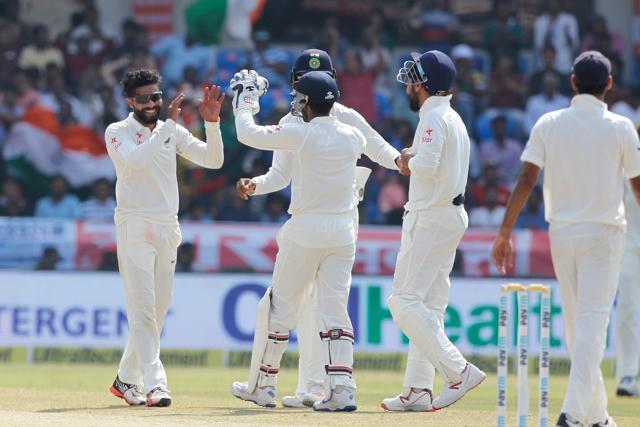 Ravindra Jadeja and Ravichandran Ashwin picked up four wickets to give India a 208-run win in Hyderabad against Bangladesh. (BCCI)