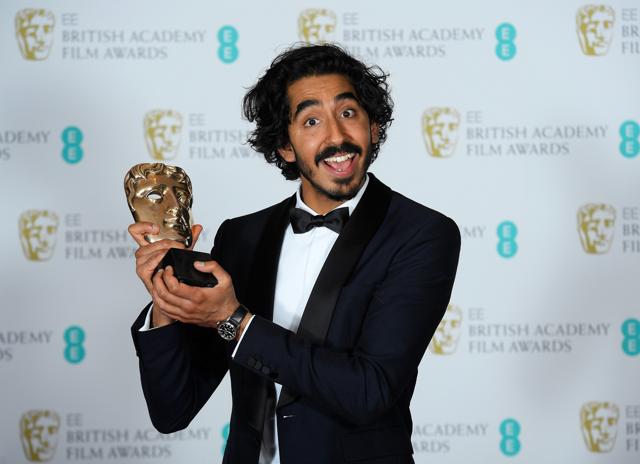 Dev Patel holds the award for best Supporting Actor, 'Lion' at the British Academy of Film and Television Awards (BAFTA) at the Royal Albert Hall in London, Britain. (REUTERS) Dev Patel holds the award for best Supporting Actor, 'Lion' at the British Academy of Film and Television Awards (BAFTA) at the Royal Albert Hall in London, Britain. (REUTERS)