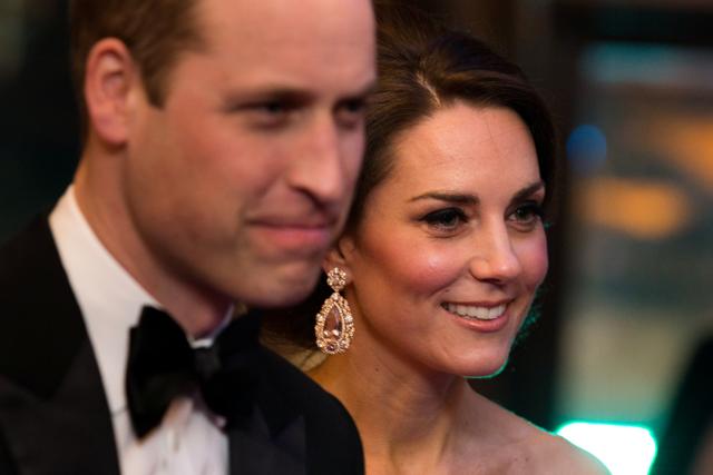 Britain's Prince William and Catherine, the Duchess of Cambridge arrive for the British Academy of Film and Television Awards (BAFTA) at the Royal Albert Hall in London. (REUTERS) Britain's Prince William and Catherine, the Duchess of Cambridge arrive for the British Academy of Film and Television Awards (BAFTA) at the Royal Albert Hall in London. (REUTERS)