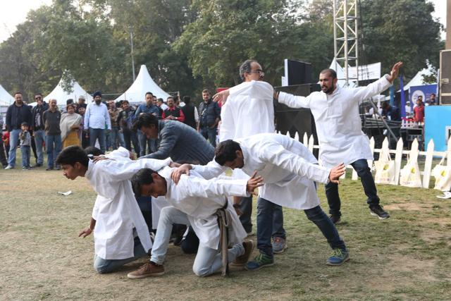 Street play, Ram Kahaan Hain, performed by Gurgaon Theatre Group.