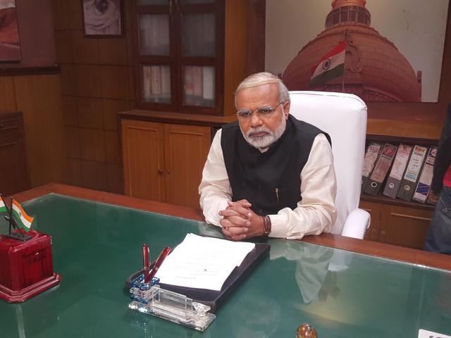 Vikas Mahante in a still from Modi Ka Gaon. (Vikas Mahante Facebook) Vikas Mahante in a still from Modi Ka Gaon. (Vikas Mahante Facebook)