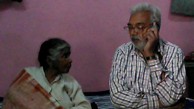 Chandrakeshwar Prasad alias Chanda Babu and his wife, who lost their three sons – all murdered allegedly at the behest of Shahabuddin. (HT photo)