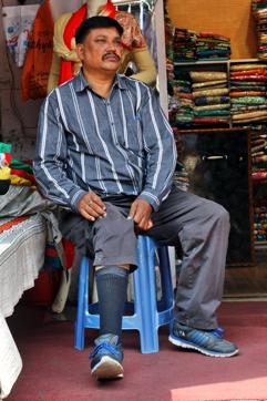 Vinod Poddar lost his leg in the blast at Sarojini Nagar. Vinod Poddar lost his leg in the blast at Sarojini Nagar.