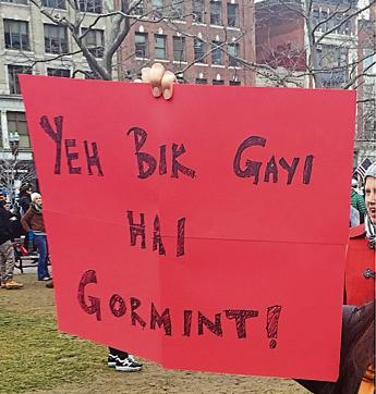 The slogan has also made its way to protests against the Trump government.
