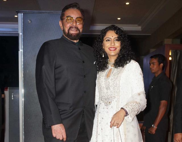 Kabir Bedi with wife Parveen Dusanj. (Prodip Guha/HT photo)