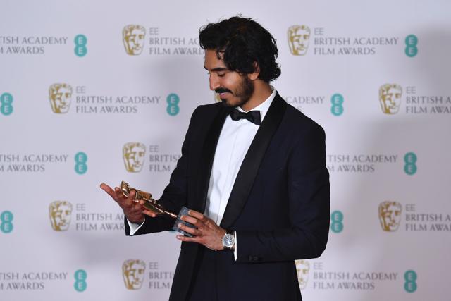 British actor Dev Patel poses with the award for a Supporting Actor for his work on the film Lion at the BAFTA British Academy Film Awards at the Royal Albert Hall in London. (AFP) British actor Dev Patel poses with the award for a Supporting Actor for his work on the film Lion at the BAFTA British Academy Film Awards at the Royal Albert Hall in London. (AFP)