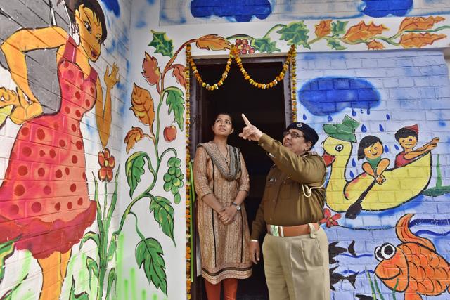 The play area will also double as a crèche for children police personnel. (Sanjeev Verma/HT PHOTO)