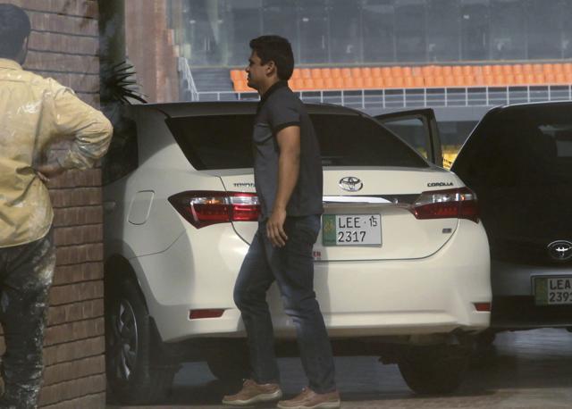 Pakistan cricketer Khalid Latif arrives at Lahore’s Gaddafi Stadium on Friday to appear before the PCB's anti-corruption unit. (AP) Pakistan cricketer Khalid Latif arrives at Lahore’s Gaddafi Stadium on Friday to appear before the PCB's anti-corruption unit. (AP)