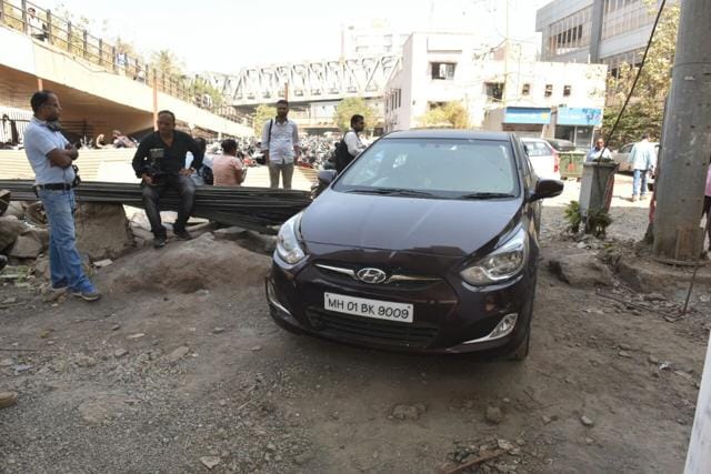 The car that Singh was driving. (HT)