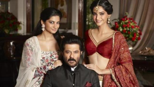 Sonam Kapoor with father, Anil Kapoor and sister, Rhea Kapoor. (HT Photo) Sonam Kapoor with father, Anil Kapoor and sister, Rhea Kapoor. (HT Photo)