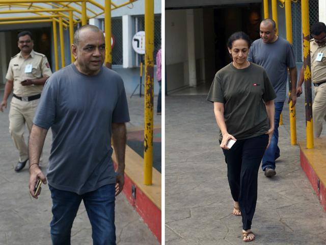 Actor Paresh Rawal and his wife, former model and actor Swaroop Sampat, returning from the polling booth. Paresh’s name was not in the list at Jamnabai Narsee School centre in Mumbai. (Prodip Guha/HT Photo) Actor Paresh Rawal and his wife, former model and actor Swaroop Sampat, returning from the polling booth. Paresh’s name was not in the list at Jamnabai Narsee School centre in Mumbai. (Prodip Guha/HT Photo)